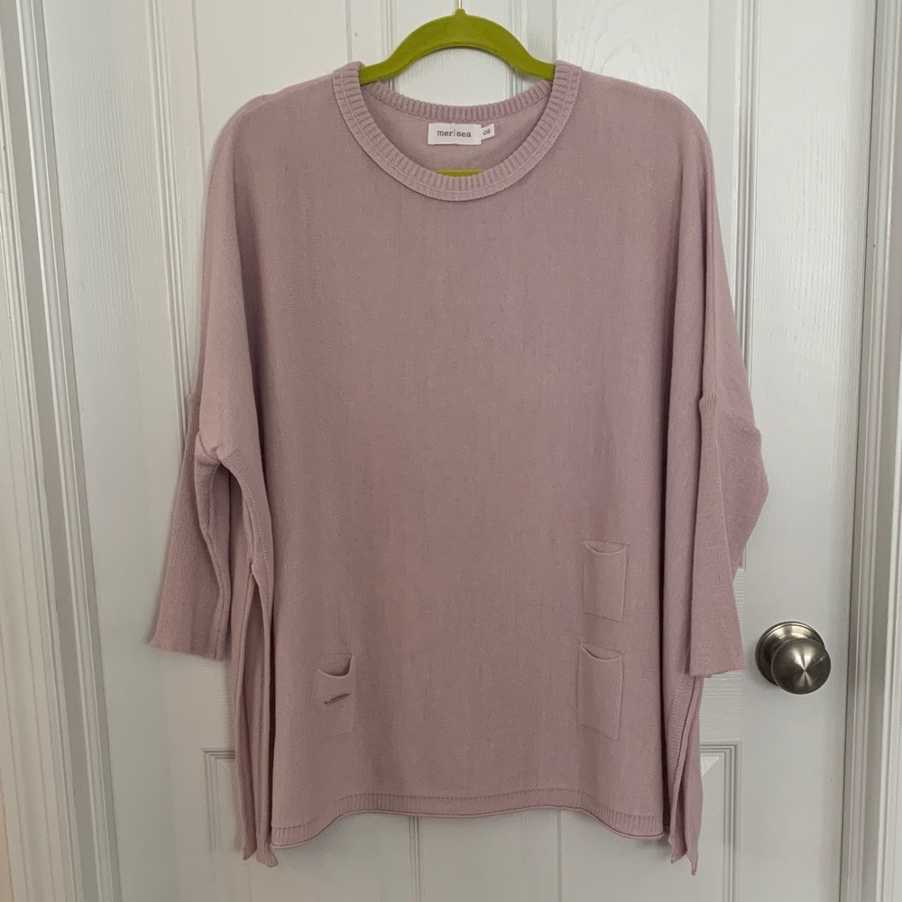 MERSEA Catalina Pale Pink Oversized Sweater OS